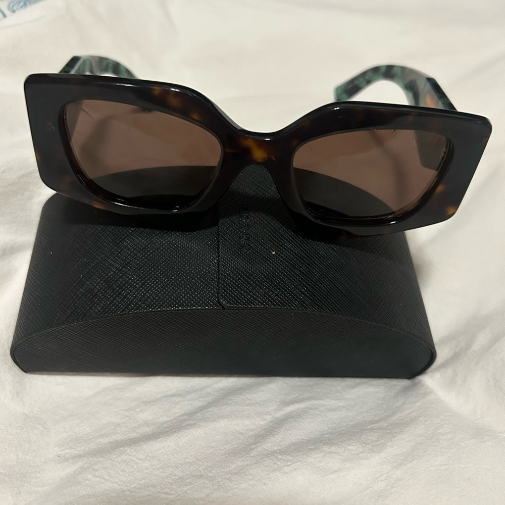 Prada Multicolor Rectangle Acetate Sunglasses - T… - image 4